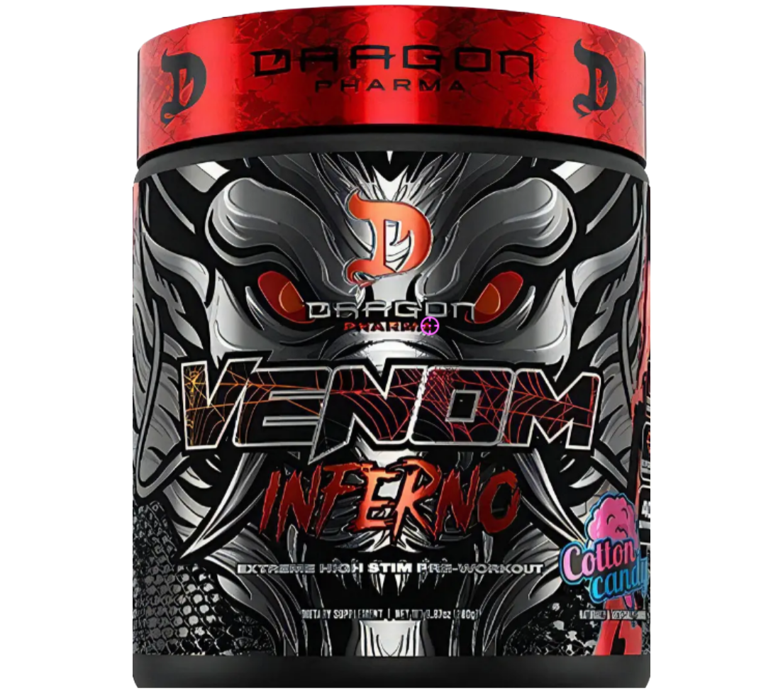 Dragon Pharma Venom Inferno 40 Servs Extreme Sabor Cotton candy